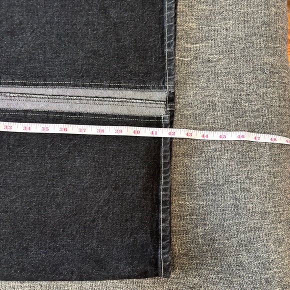 NOMIA NYC Designer Sz 6 Slit Front Maxi Jean Skirt In Black Stonewash NWOT - Picture 13 of 15